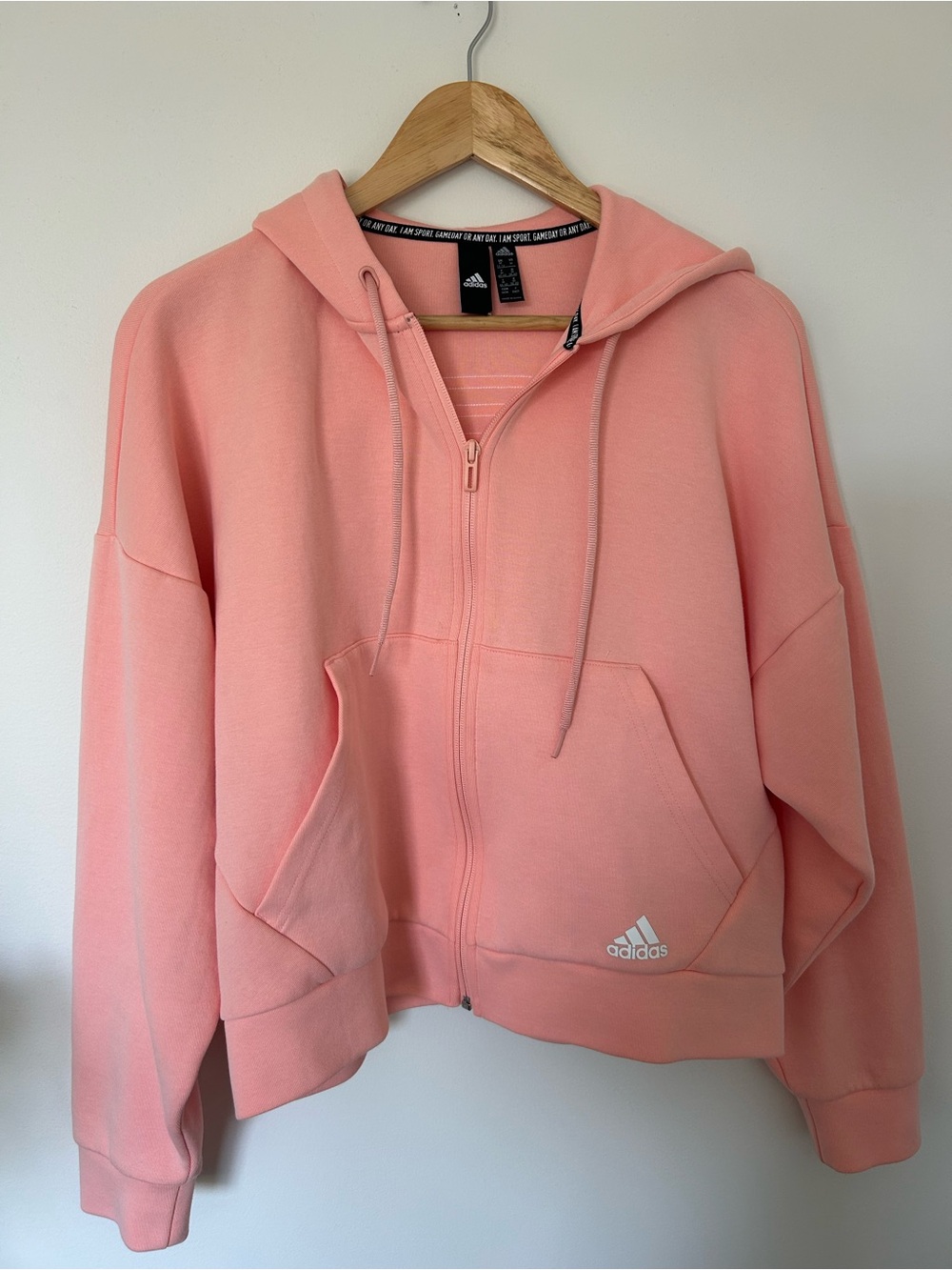 Adidas Crop Zip Up Sweater